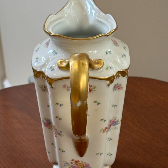 Vintage Goa France Floral Pitcher Limoges - Picture 5 of 11